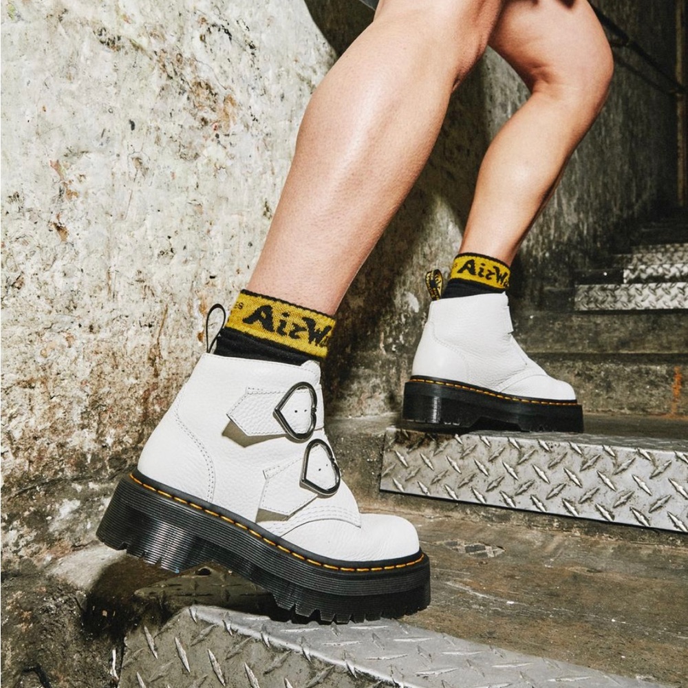 Bend NEW Dr.Martens white platform boot